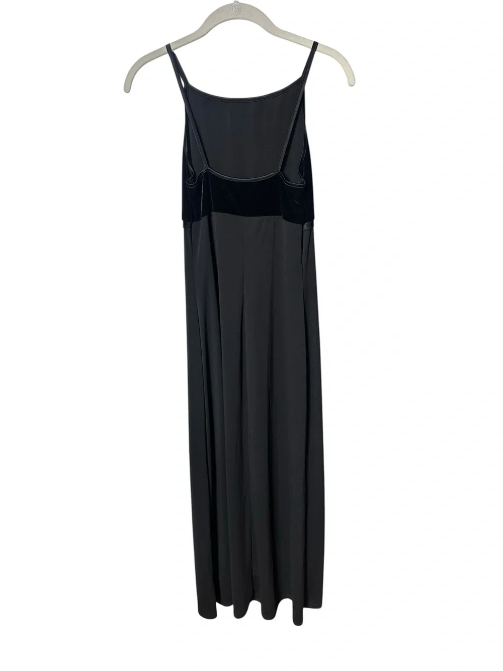 Vintage 90s Byer Too Velvet Maxi Dress M Black Y2K Slip Made USA